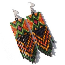 Handmade  Multicolor  Beaded earrings for women native american style - £15.29 GBP