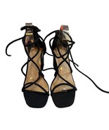 Pretty Little Thing Pump Strappy Heel Size 5 Lace Up Black - $24.04