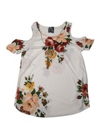 TMG New York Ivory Floral Sleeveless Top Crop Womens XL with Necklace - £11.45 GBP