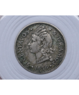 Dominican Republic 1956 Coat of Arms 5 Centavos Copper Nickel Coin - $12.73