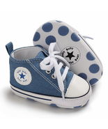 Blue Newborn Baby Boy Girl Sneakers Toddler 0-6 months - £9.20 GBP