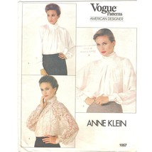 Vogue 1057 Anne Klein High Neck Draped Blouse Pattern Misses Size 10 Uncut - £14.09 GBP