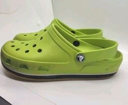 CROCS Clogs Non Skid shoes Unisex Size Men 7 Women 9 Lime Green Casual Comfort  - £15.09 GBP