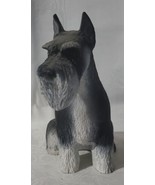 Brileyco Inc Vintage Schnauzer Dog Figure Figurine Gray 1985 6&quot; Tall - £31.46 GBP