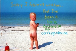One(1) Florida Bare Butt Baby Sand Beach Ocean Humor Funny Message VTG Postcard - £7.51 GBP
