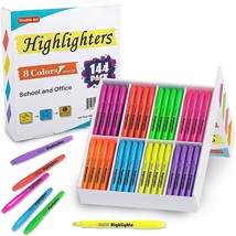 Shuttle Art 144 Pack Highlighters, Highlighters Assorted Colors Set, 8 B... - £38.96 GBP