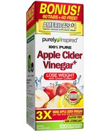 Purely Inspired Apple Cider Vinegar Capsules Non Stimulant 100 tabs - £7.88 GBP