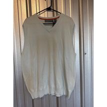 OSCAR DE LA RENTA Sweater Vest Men’s Blue Cotton Knit Preppy Size XL - $29.95