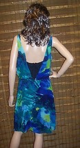 Donna Morgan Blue/Green Multi Chiffon Lace Dress Sz 14 NWT $128 - £56.71 GBP