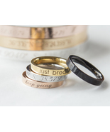 Custom Coordinates Ring Personalized Sister Gift, Rose Gold Custom Locat... - £21.58 GBP