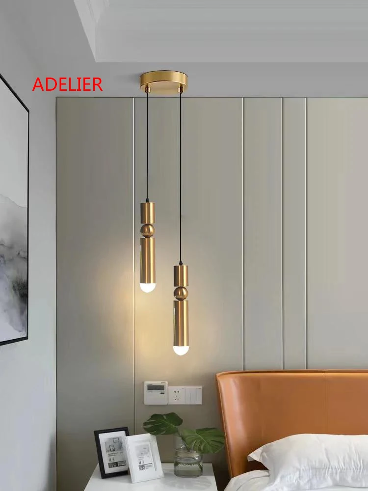 Nordic Aluminium tube pendant lights Modern Restaurant Bar Bedroom Bedsi... - $37.51+