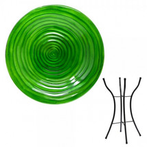 Songbird Essentials Hunter Green Glass Birdbath with Stand - $79.10