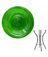 Songbird Essentials Hunter Green Glass Birdbath with Stand - $1,471.26 MXN