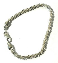 Vintage 925 Italy Sterling Silver Paddle Bar Fancy Link Bracelet 8” - £22.95 GBP