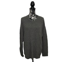 Belvedere Knitwear Gray Textured Knit Wool Blend Sweater Italy - Size Large - $48.38