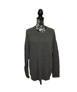 Belvedere Knitwear Gray Textured Knit Wool Blend Sweater Italy - Size Large - £38.62 GBP