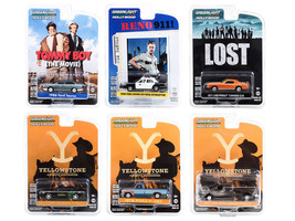 Hollywood Series Set of 6 Pcs Release 38 1/64 Diecast Cars Greenlight - $63.03