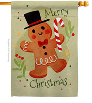 Mr Gingerbread House Flag 28 X 40 Double-Sided Christmas Banner - £29.62 GBP