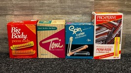 Toni Perm Rods Swing Arm ~ Lot of 4 Boxes ~ Vintage Perm Rollers Hair Curlers - £22.85 GBP