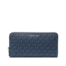 New Michael Kors Cooper Logo Zip-Around Wallet Admiral / Pale Blue - $1,186.92 MXN