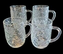 Fantasia by Princess House Beverage Mug 516 Set of 4 Crystal 9oz Hot Cold - $22.38