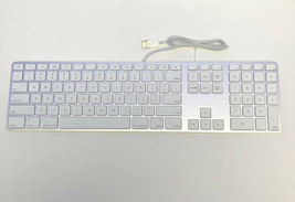 Apple Slim USB Wired Keyboard A1243 Aluminum Standard Full Size (2) USB ... - $48.37