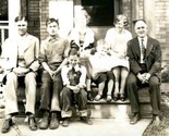 Family Group on Front Porch 1930&#39;s Original Stereoview Salt Lake City Utah  - $24.82