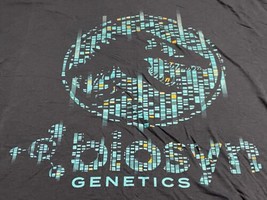 NWT Jurassic World Biosyn Genetics T-Shirt Blue 3XL Dinosaur Park T-Rex ... - $36.06