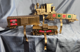 Lionel Four Piece Christmas Stocking Hanger Set Engine Gondola Boxcar &amp; ... - $138.55