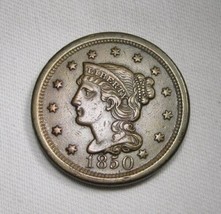 1850 Large Cent XF Details Coin AN673 - £38.65 GBP