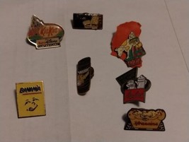 Lapel Pins lot Of 7 VTG Dessert Sweet Bread Banania Kit Disney DK Coffee Shell - £18.58 GBP