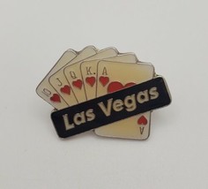 Royal Flush Poker Card Hand Las Vegas Collectible Lapel Hat Pin - £15.50 GBP