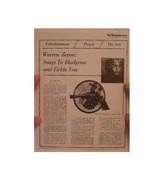 Warren Zevon Press Kit &#39;Excitable Boy&#39; Songs to Bludgeon and Tickle You - $37.96 CAD
