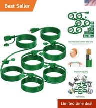 Outdoor 50 FT Extension Cord with 6 Outlet Plugs - Ideal for Event Lighting - $1,036.84 MXN
