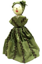 Clothespin Doll Pockets all around Dress Made from Soap Bottle Vintage Handmade - £20.61 GBP