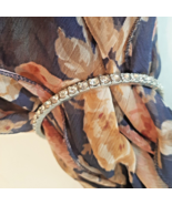 Clear Crystal Bangle Bracelet Designer Gorgeous Bling Sparkly - £29.77 GBP