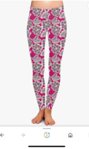 NWT Two Left Feet pretty in pink women&#39;s Leggings size Small-Medium 4-10  - £8.26 GBP