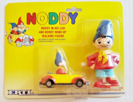 Noddy In Toyland Noddy In His Car &amp; Noddy Walking Wind-Up Ertl 1990 Vintage Rare - $69.65