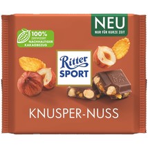 Ritter Sport CRUNCHY NUTS XL chocolate bar -XL 250g- FREE SHIPPING - £10.71 GBP