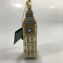 Kurt Adler Noble Gems Big Ben Clock London Glass Ornament 5 1/2&quot; NEW - £29.67 GBP