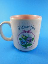 Vintage Mothers Day Gift Mug coffee tea Cup Russ Berrie I Love You - $7.42