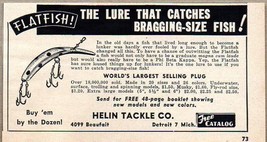 1957 Print Ad Helin Flatfish Plug Fishing Lures Detroit,MI - £7.13 GBP