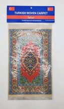 Miniature Turkish Woven Carpet Dollhouse Decor Altar Mini Rug Blue Red 6... - $14.20