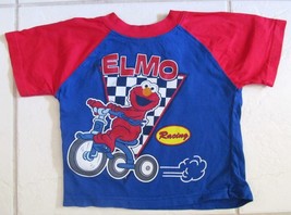Elmo Sesame Street Toddler T-Shirt Racing S/S W Graphics 100% Cotton Size 4 T - £14.84 GBP