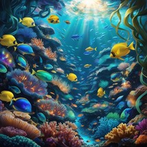 Digital cell phone desktop background Wallpaper underwater reef photo - £0.73 GBP