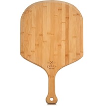 Zulay (Large 15&quot;) Authentic Bamboo Pizza Peel Wood - Natural Bamboo Pizza Paddle - £44.79 GBP