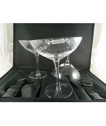 Godinger Stemmed wine glasses spiral glass  6 X 6  set of 3 France - $32.67