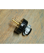 3 pin electrical plug with cord clamp/- ashore industrial vintage - £4.21 GBP