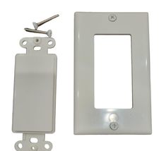 20 nylon decora blank wall plates with decora adapter, White - $14.70