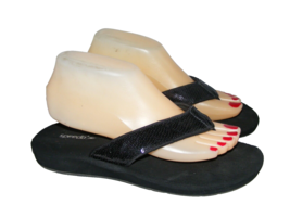Speedo Women Size 8 M Black Sequins Flip Flops Slides Shoes Sandals - £18.58 GBP